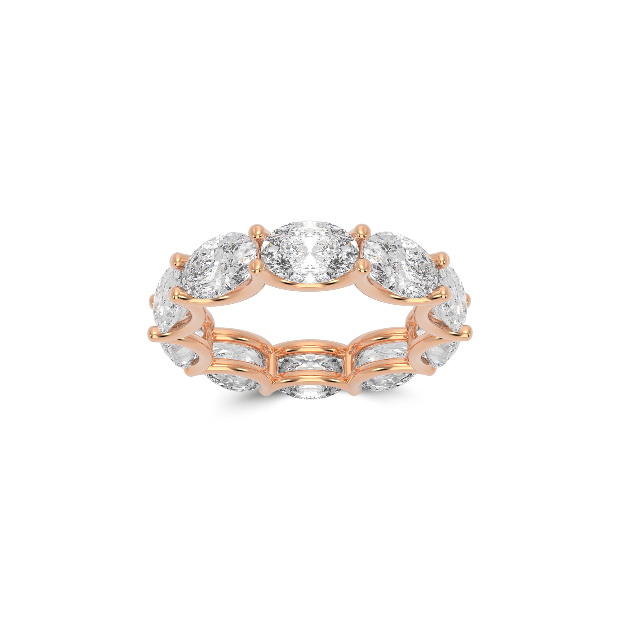 Oval White Diamond Ring