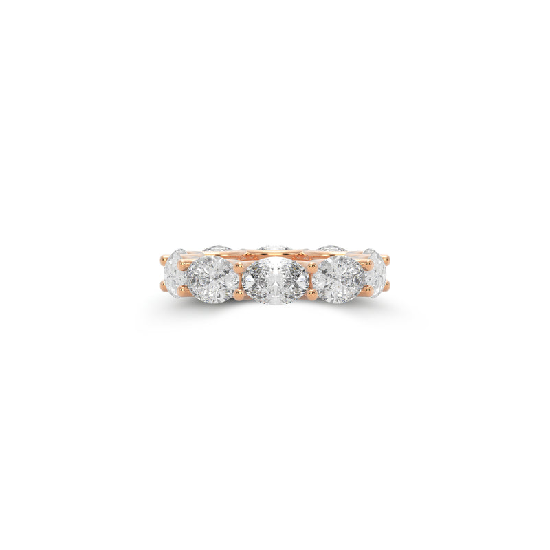 Oval White Diamond Ring