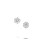 Round Diamond Cluster Stud Earrings