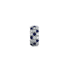 Classic Crown Sapphire and White Diamond Ring