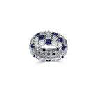 Classic Crown Sapphire and White Diamond Ring