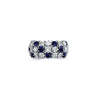 Classic Crown Sapphire and White Diamond Ring