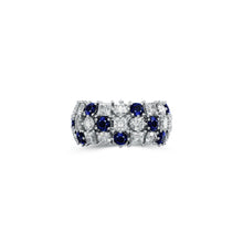 Classic Crown Sapphire and White Diamond Ring