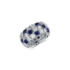Classic Crown Sapphire and White Diamond Ring