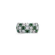Classic Crown Emerald and White Diamond Ring