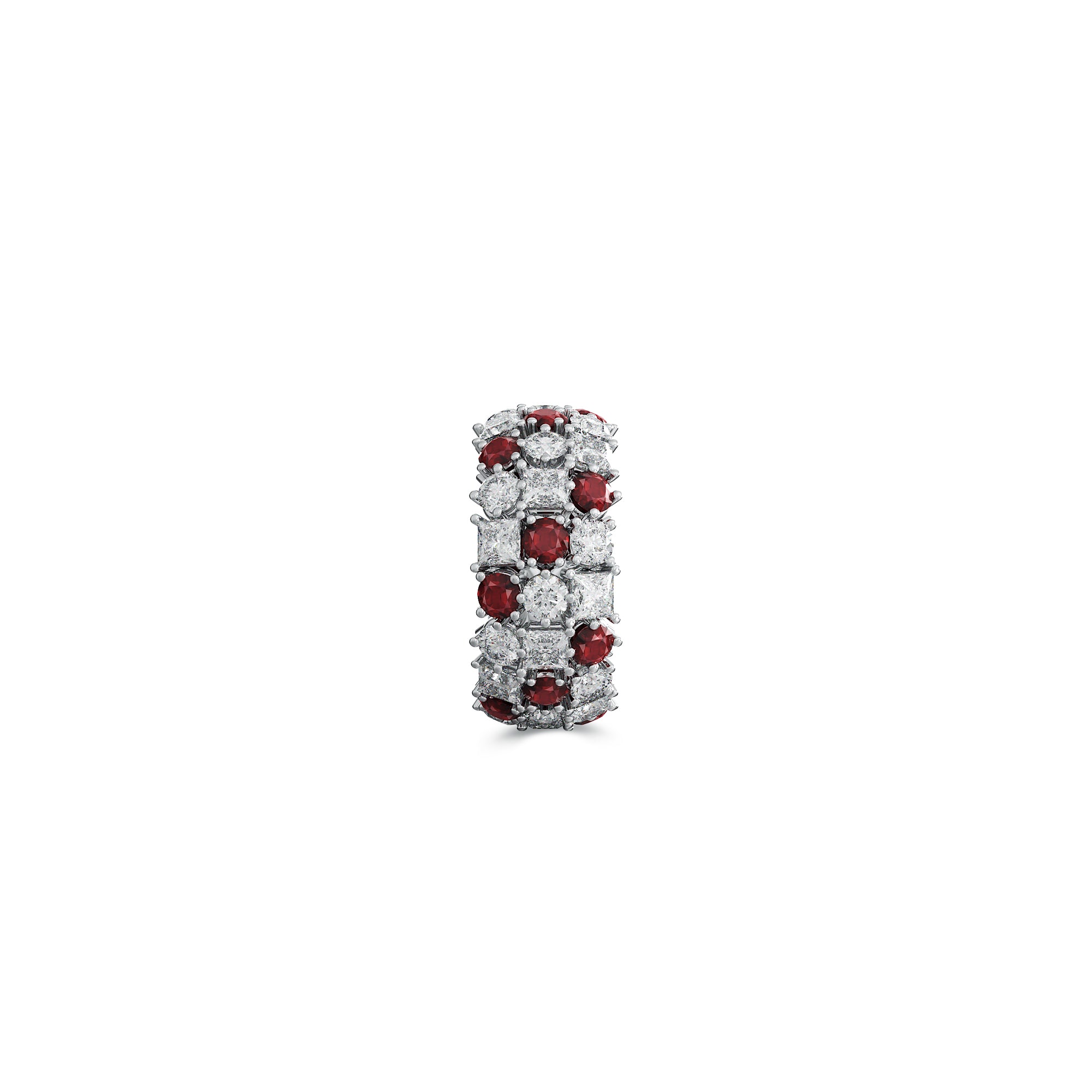 Classic Crown Ruby and White Diamond Ring