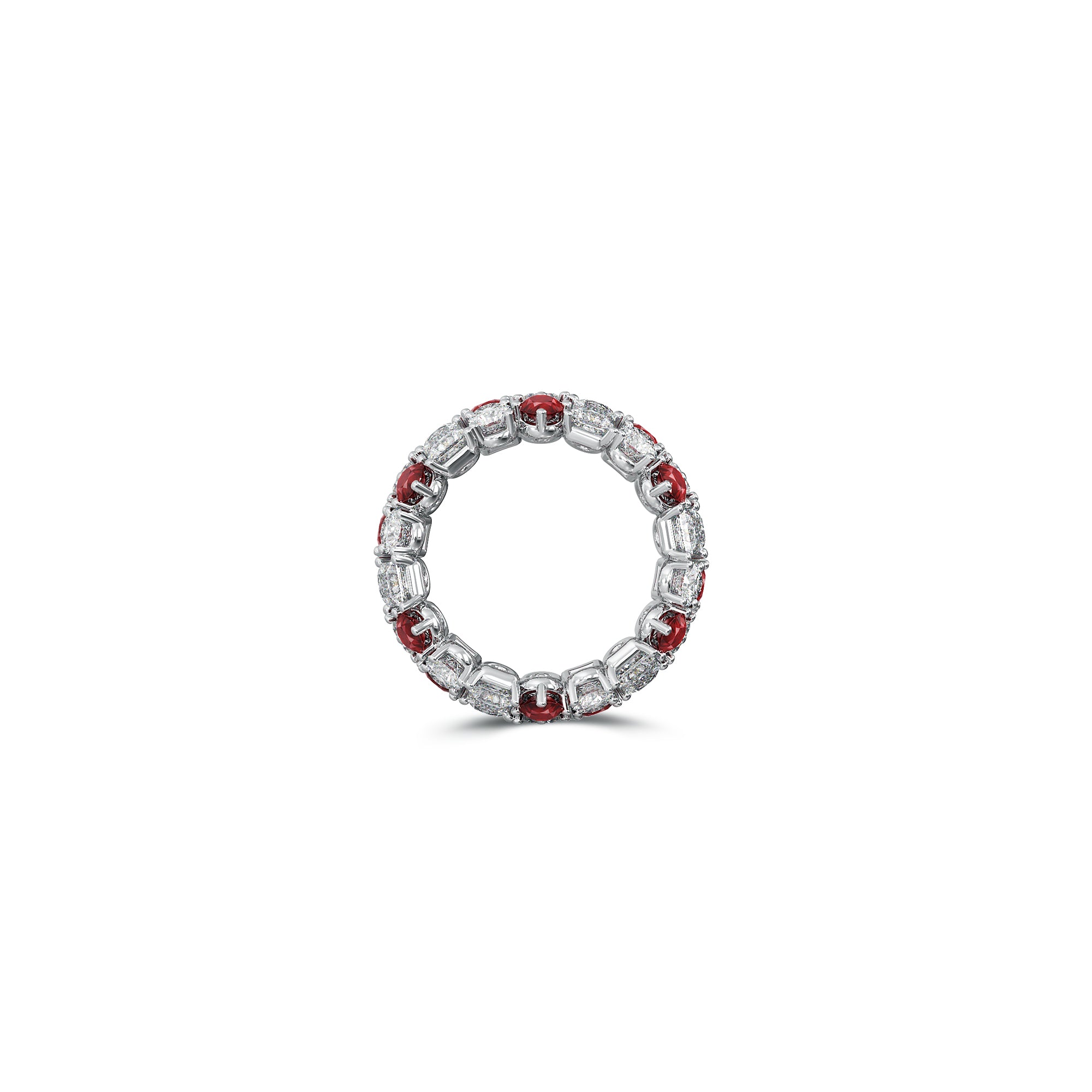 Classic Crown Ruby and White Diamond Ring