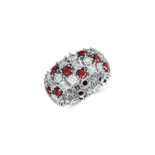 Classic Crown Ruby and White Diamond Ring