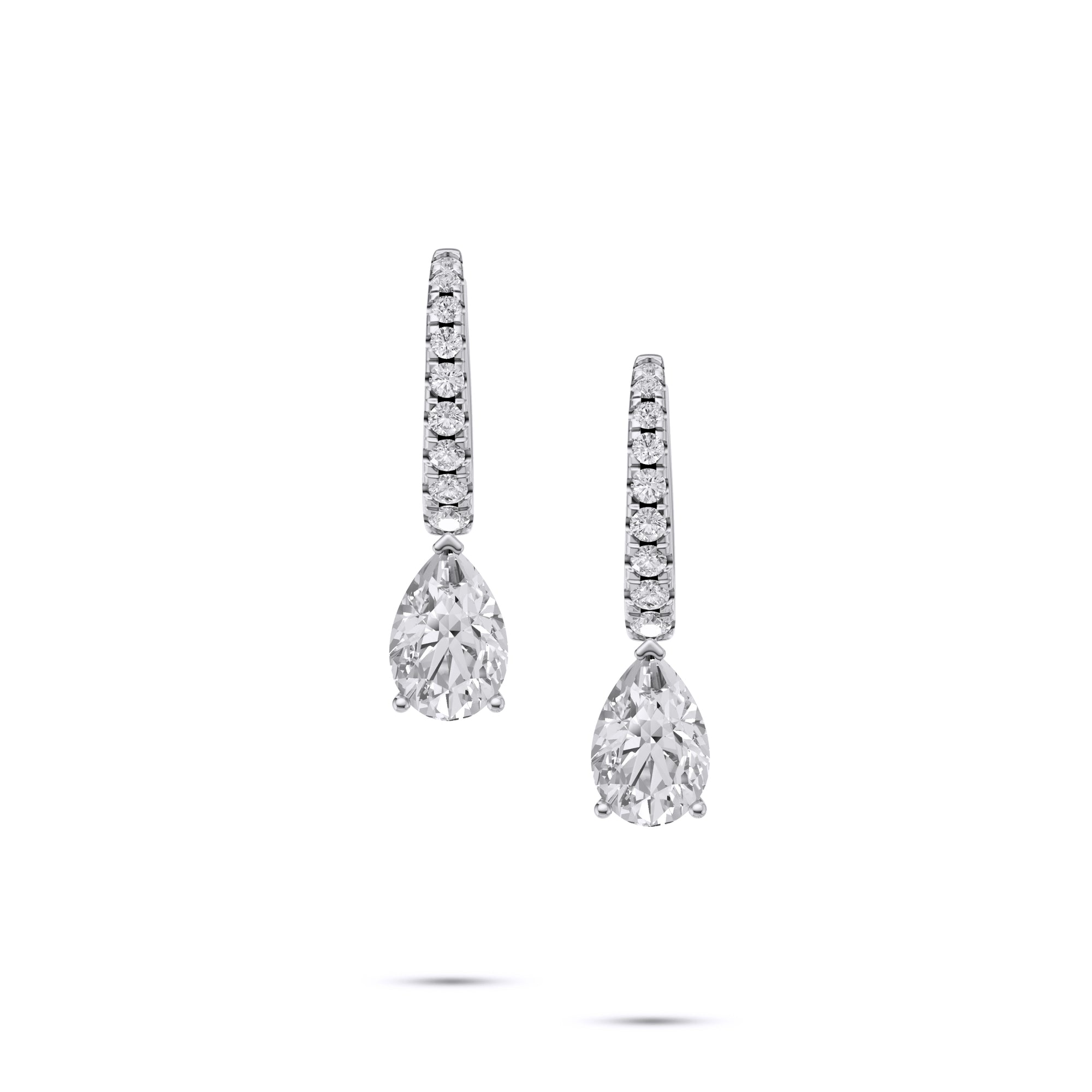 Pear Shape Diamond Earrings