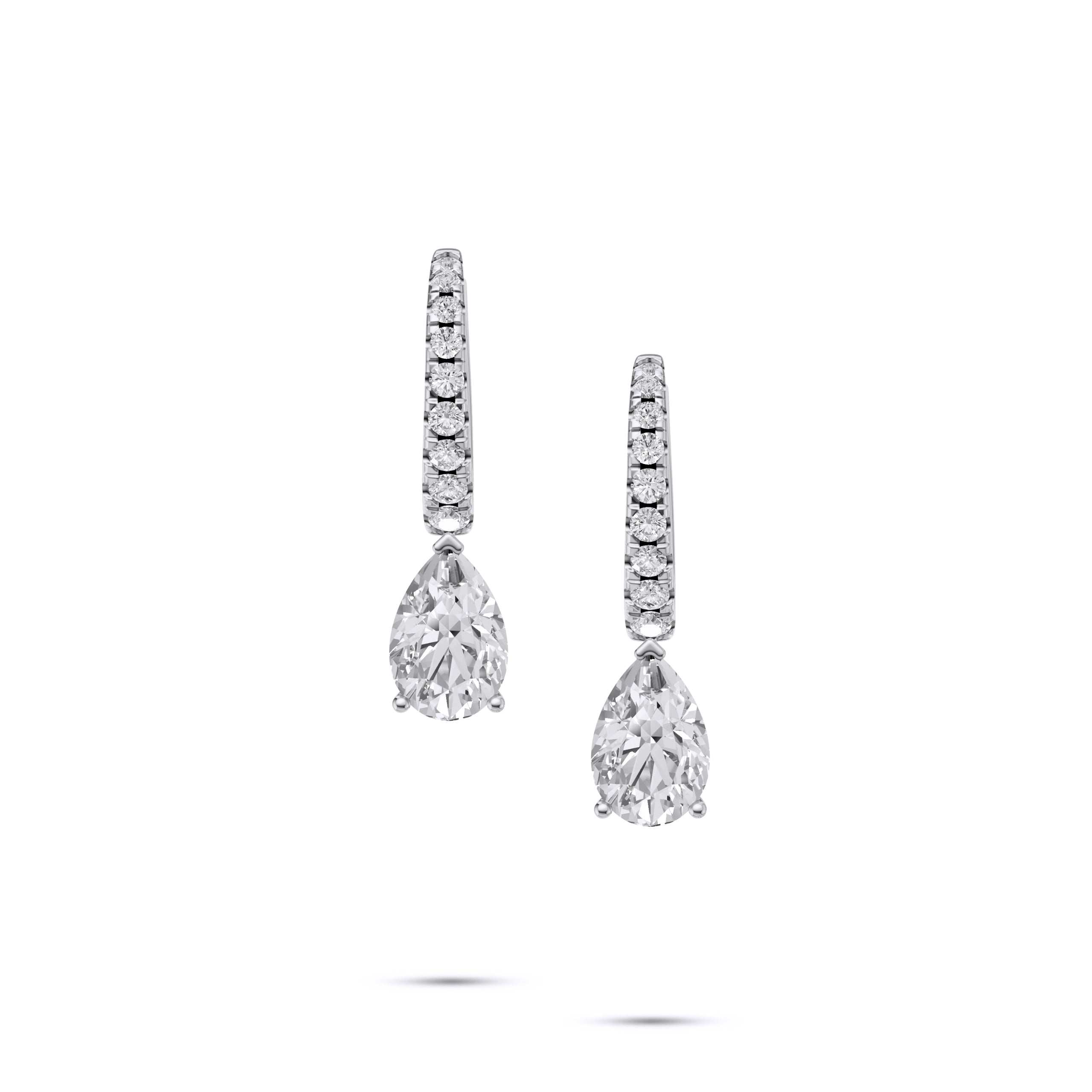 Pear Shape Diamond Earrings