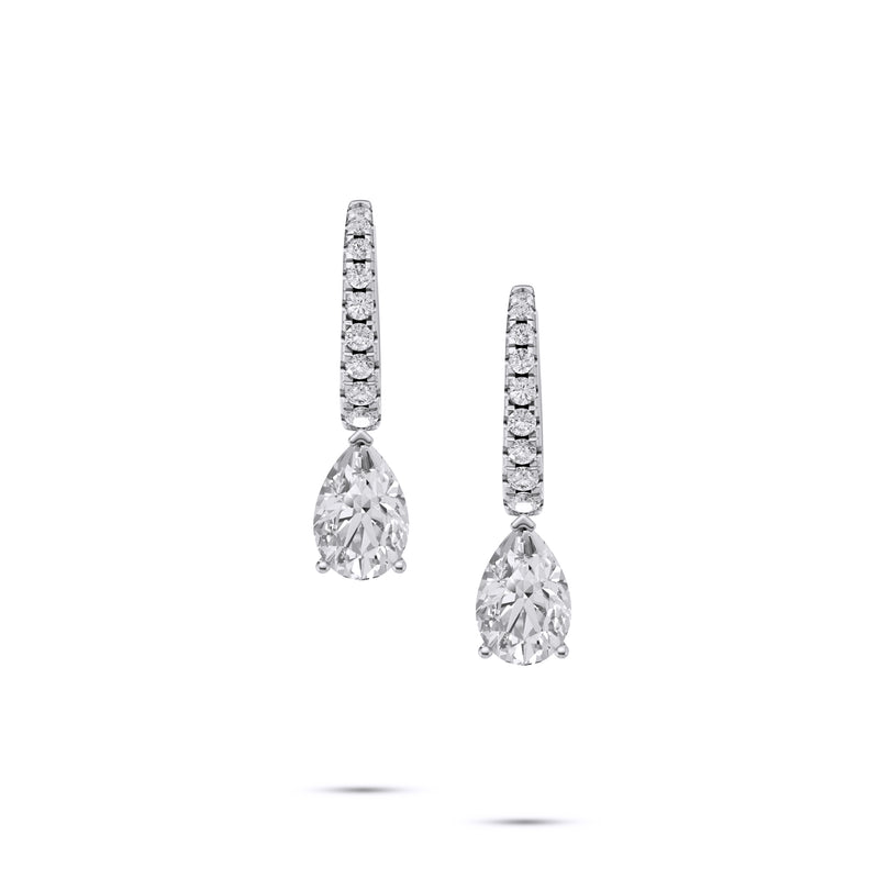 Pear Shape Diamond Earrings