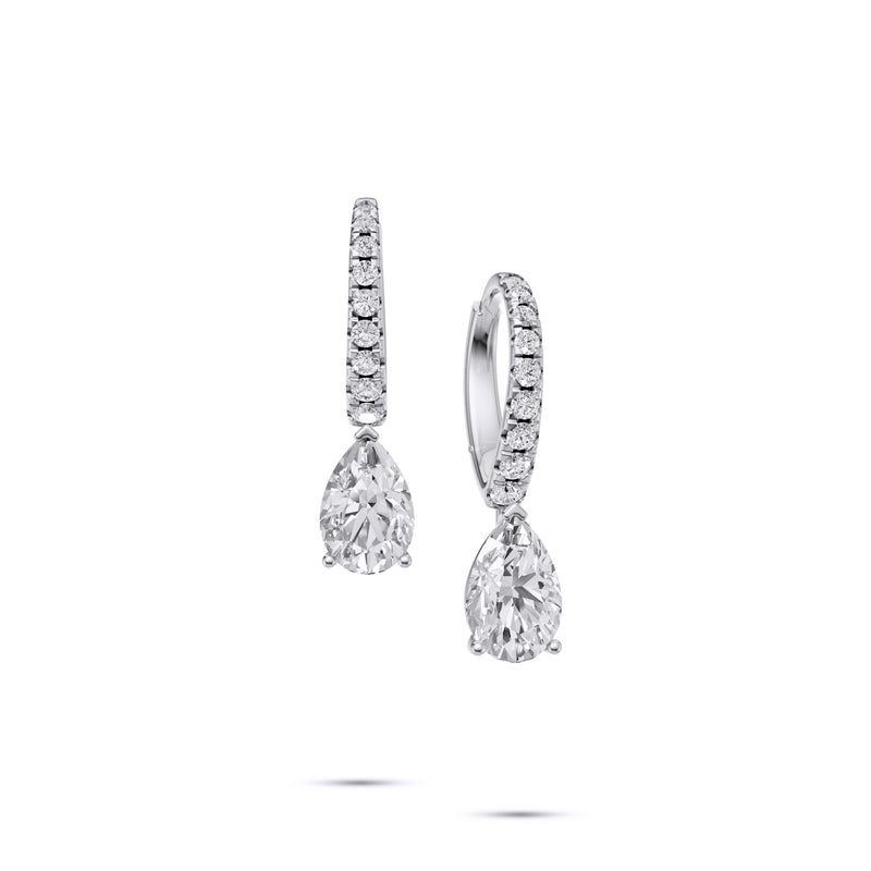 Pear Shape Diamond Earrings