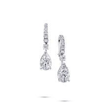 Pear Shape Diamond Solitaire Earrings