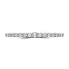 Emerald and Round Cut White Diamond Bracelet