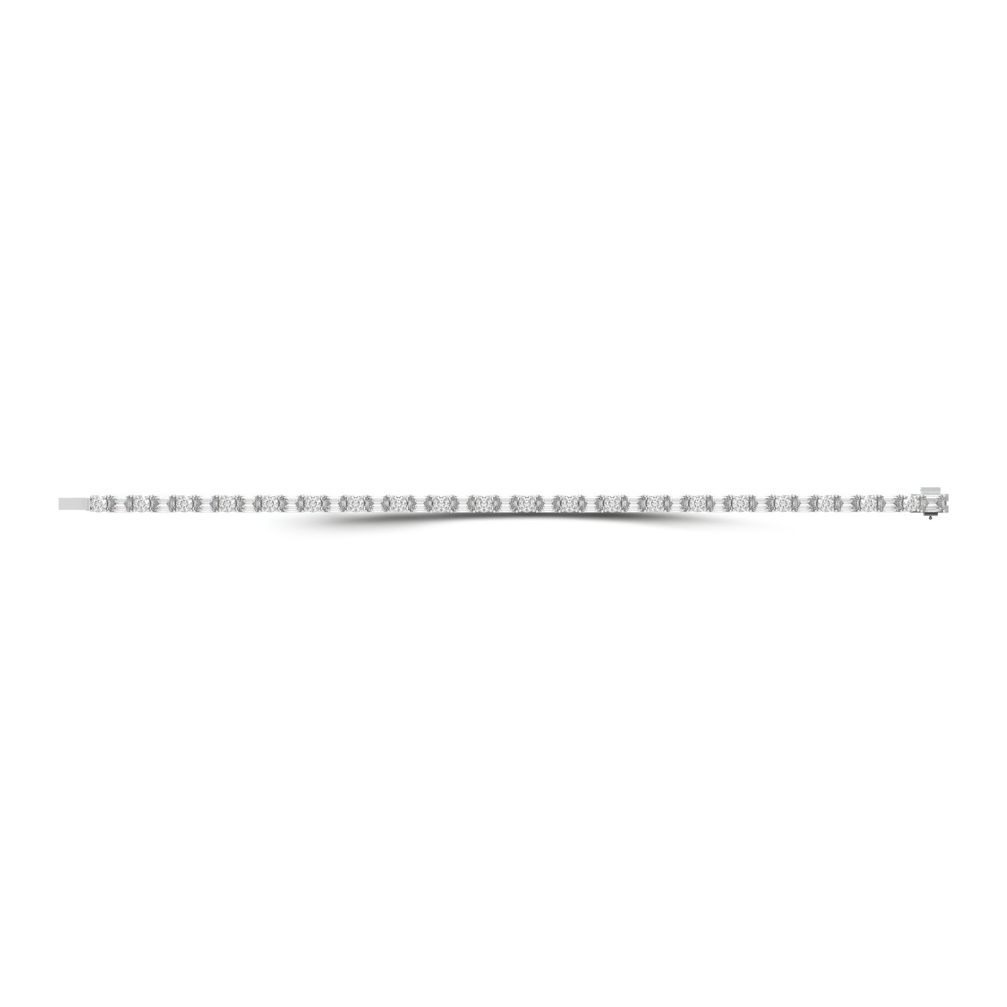 Emerald and Round Cut White Diamond Bracelet