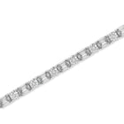 Emerald and Round Cut White Diamond Bracelet