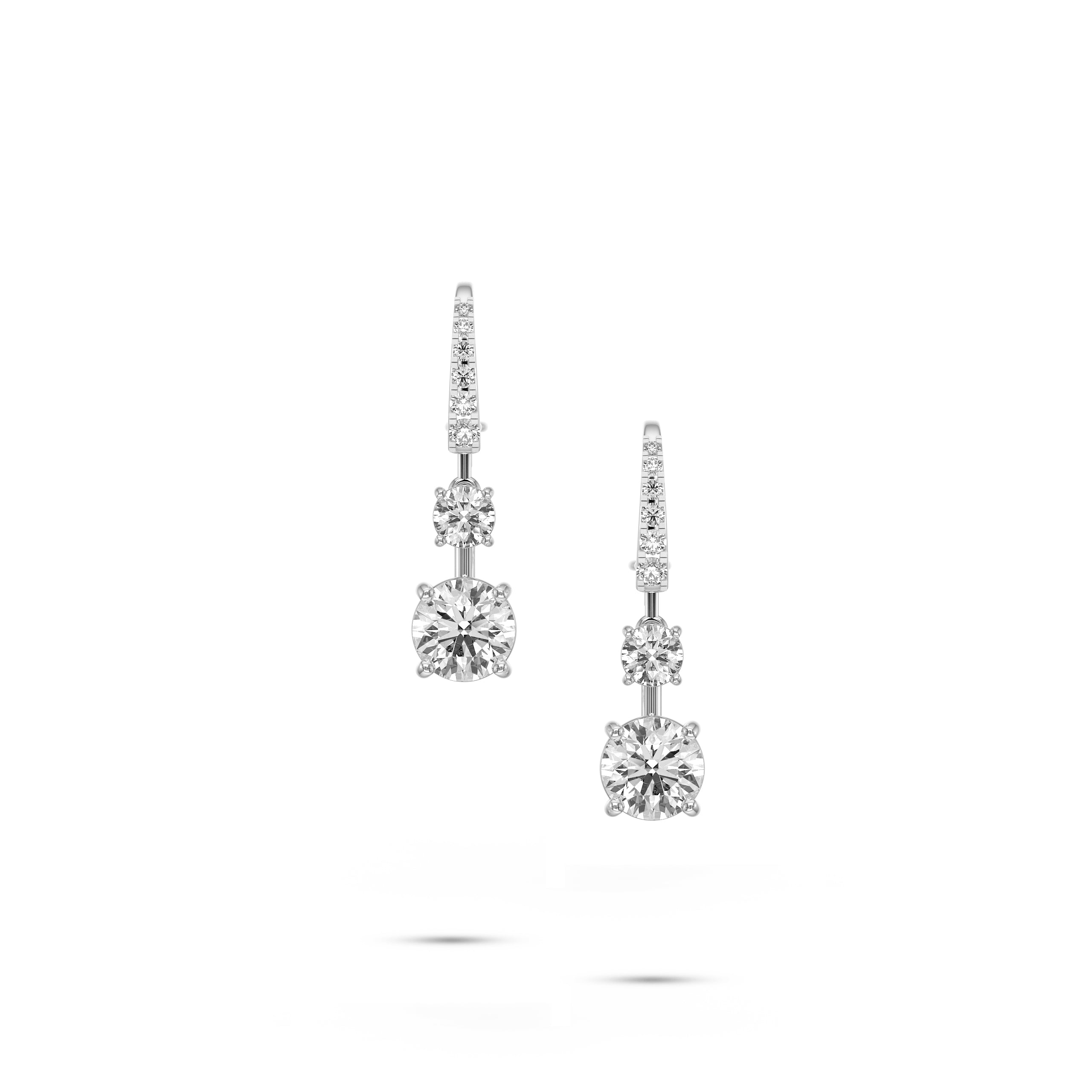 Round Diamond Solitaire Earrings