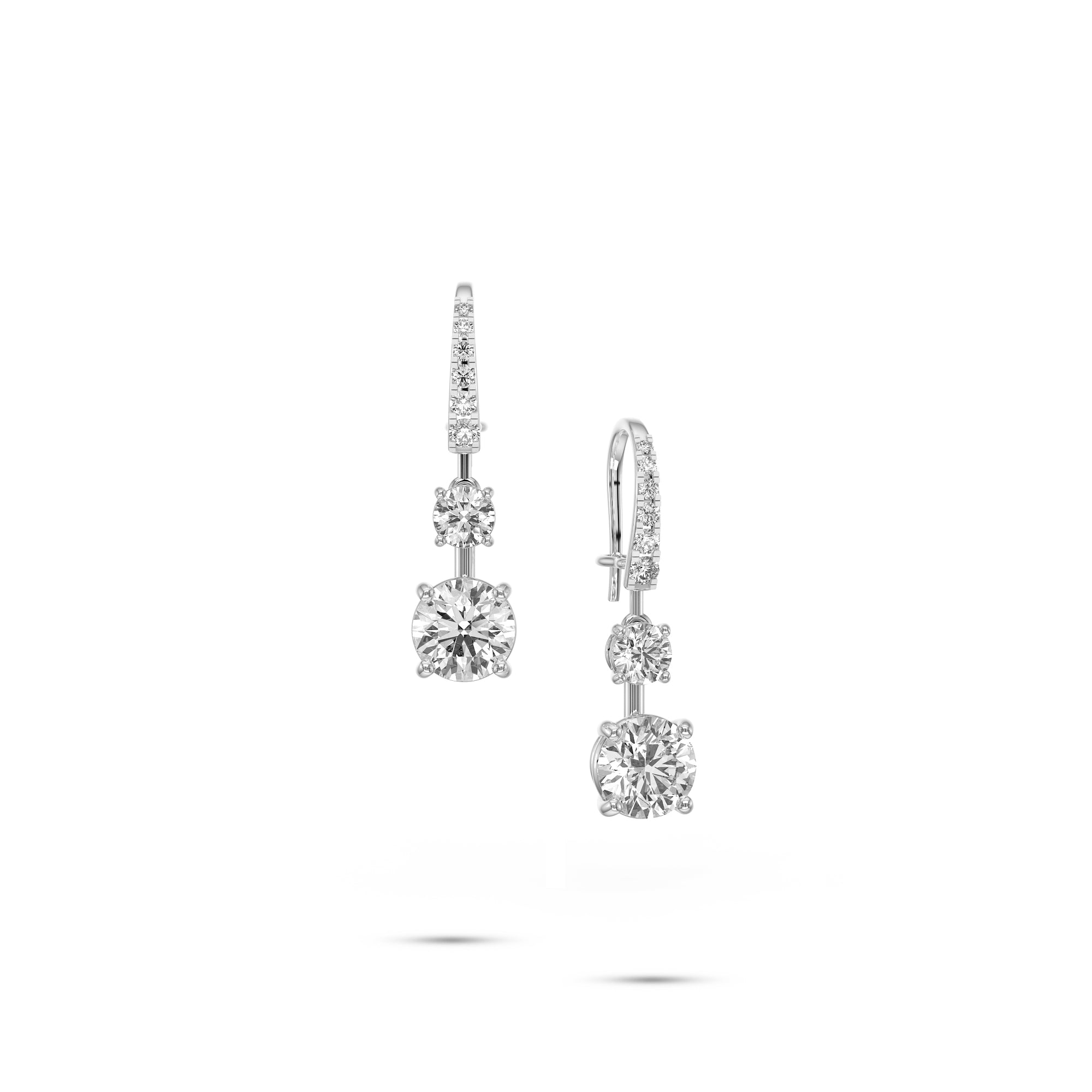 Round Diamond Solitaire Earrings