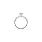 Bague de fiançailles en diamant en forme de poire avec flamme