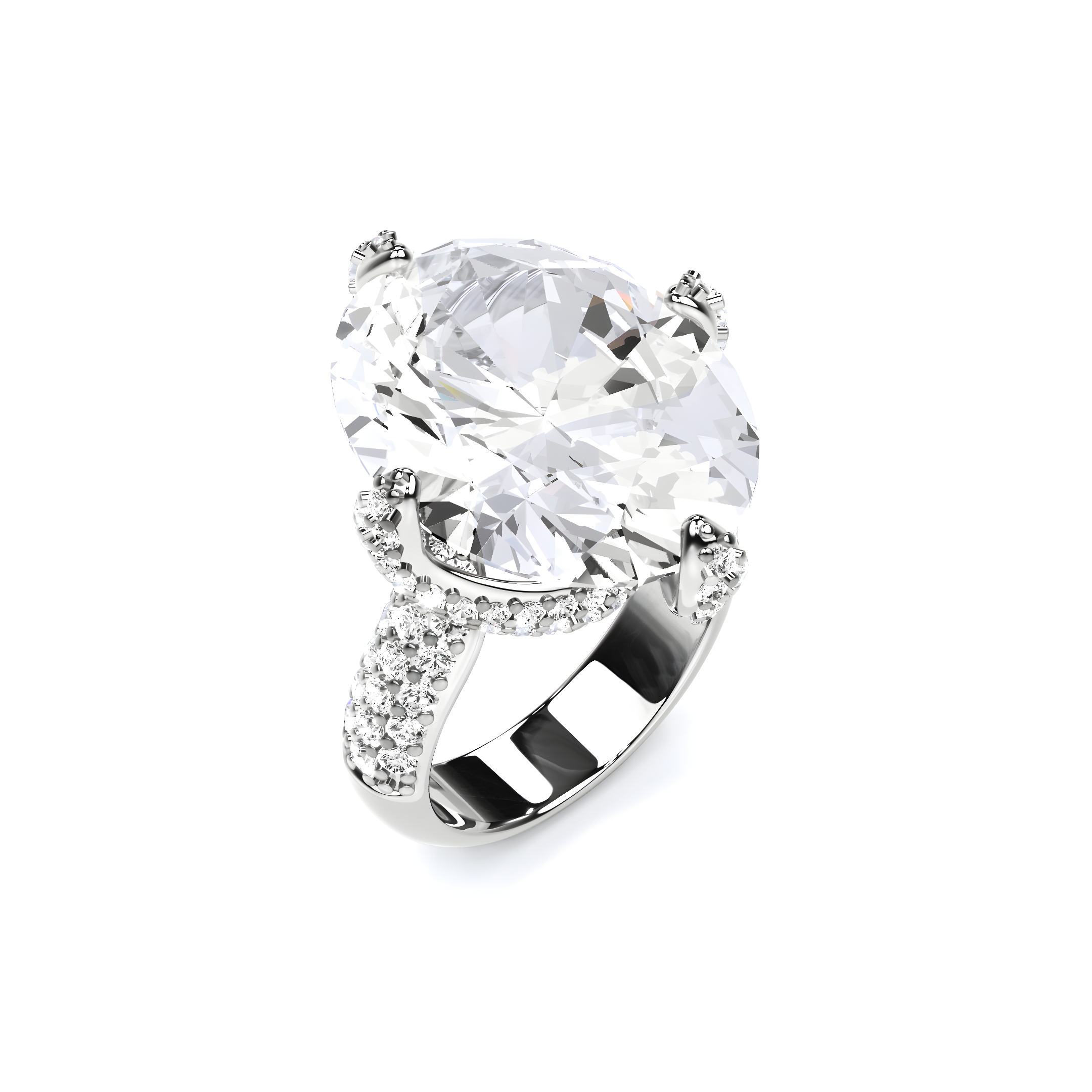 Anillo de alta joyería con diamantes Fuster Crown Legacy 