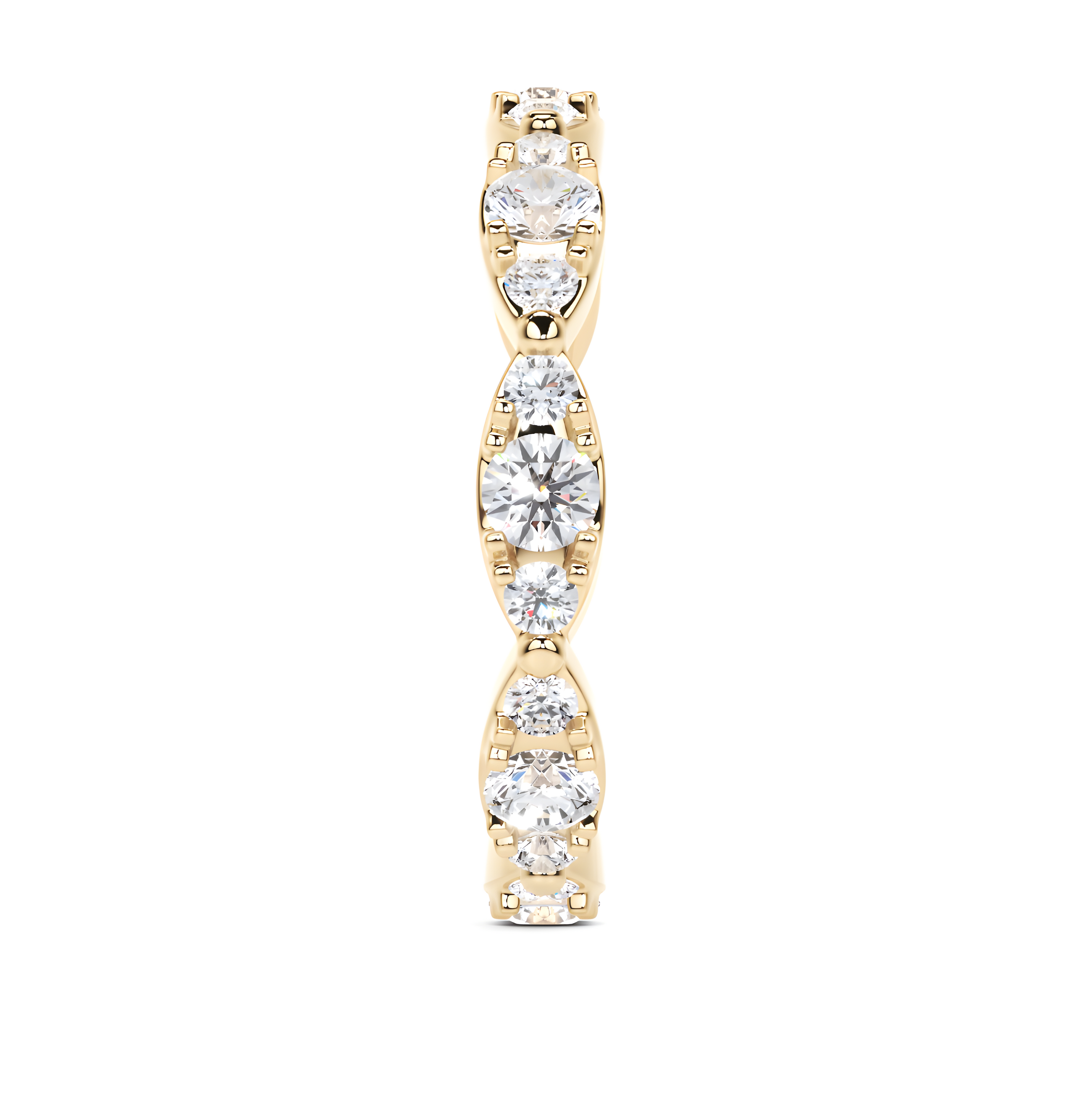 White Diamond Navette Ring