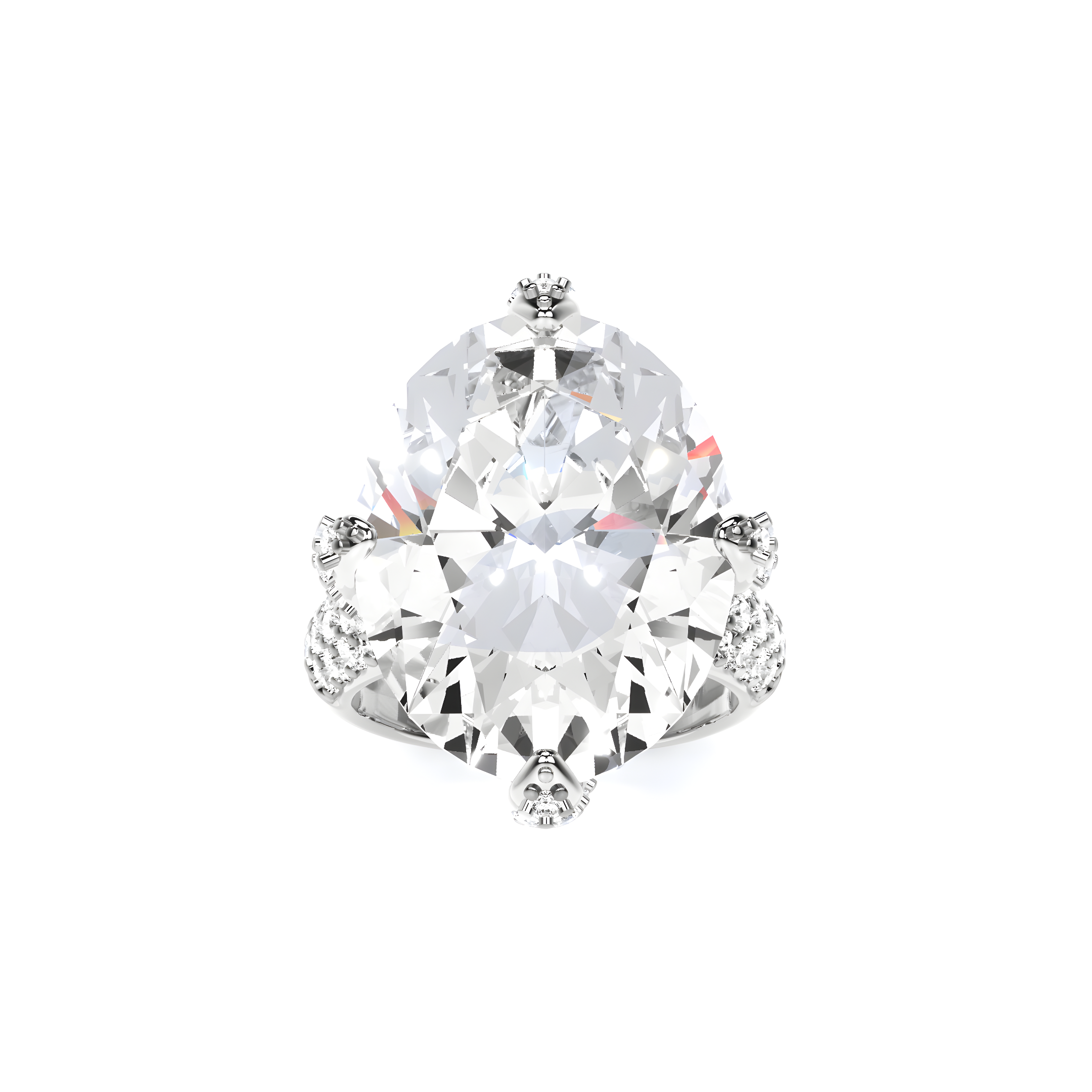 Anillo de alta joyería con diamantes Fuster Crown Legacy 
