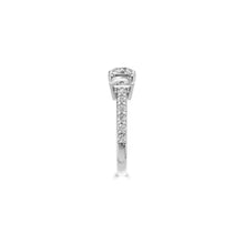 Bague de fiançailles en diamant princesse taille ronde avec deux côtés