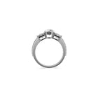 Bague de fiançailles en diamant princesse taille ronde avec deux côtés