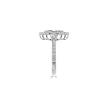 Bague de fiançailles Icon Marquise en diamant avec deux diamants en forme de poire sur les côtés