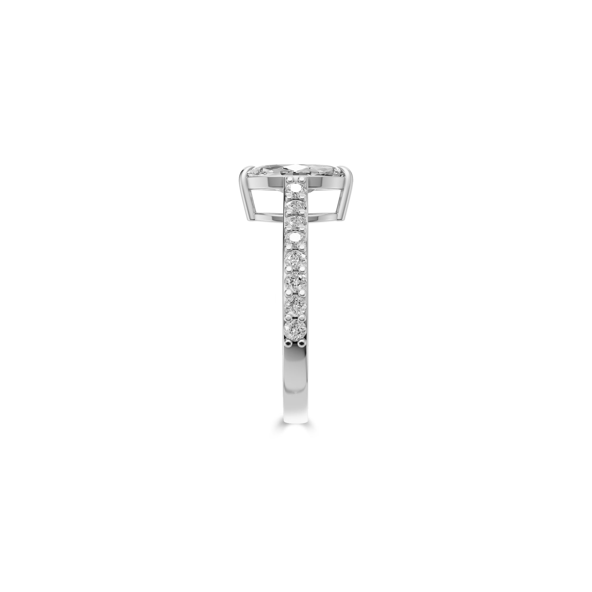 Bague de fiançailles en diamant marquise Flame