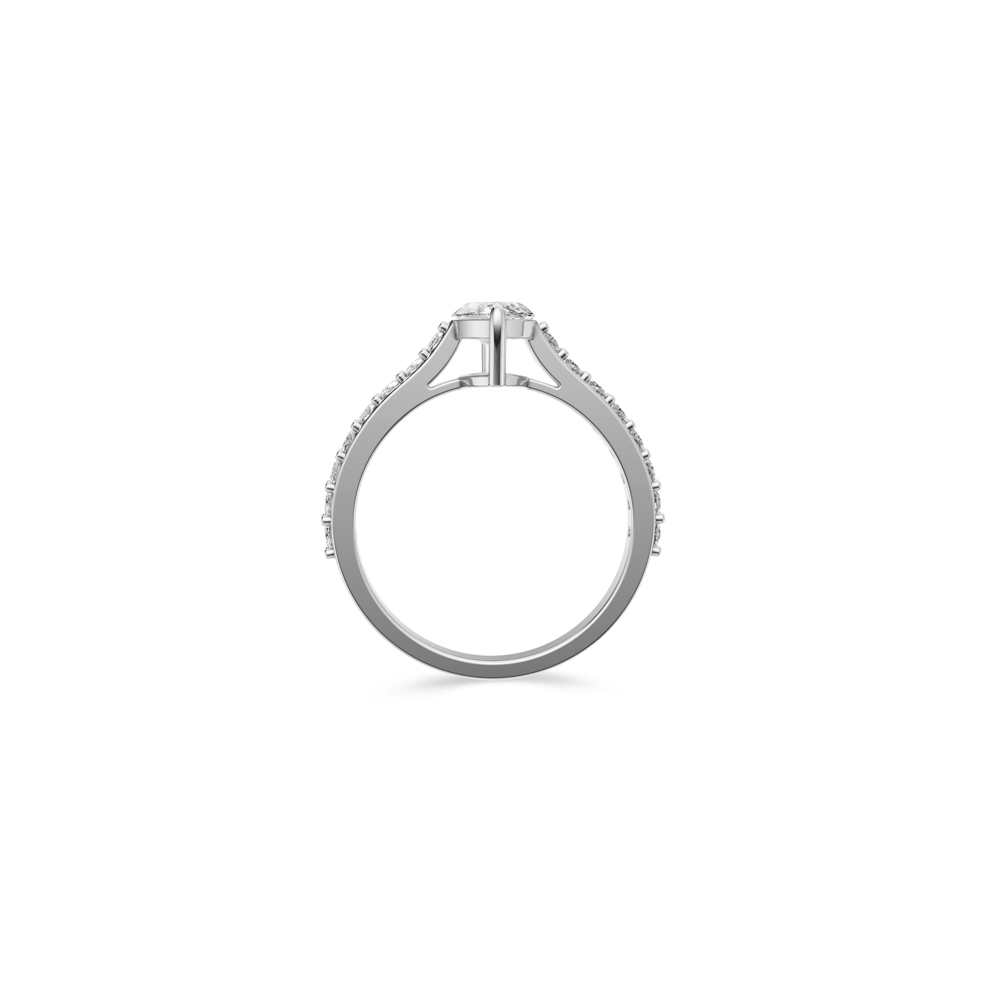 Bague de fiançailles en diamant marquise Flame
