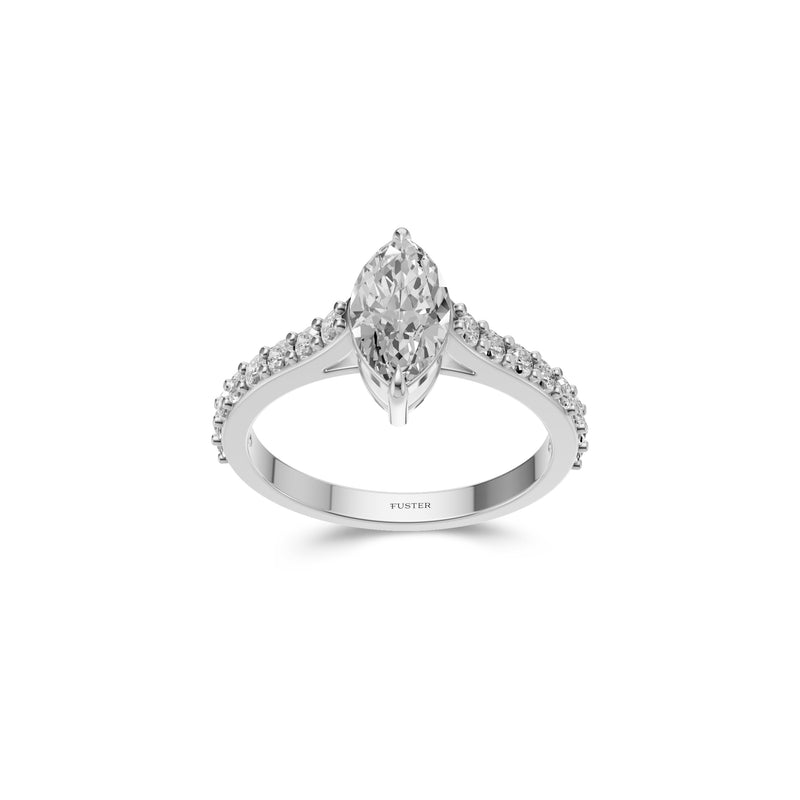 Bague de fiançailles en diamant marquise Flame