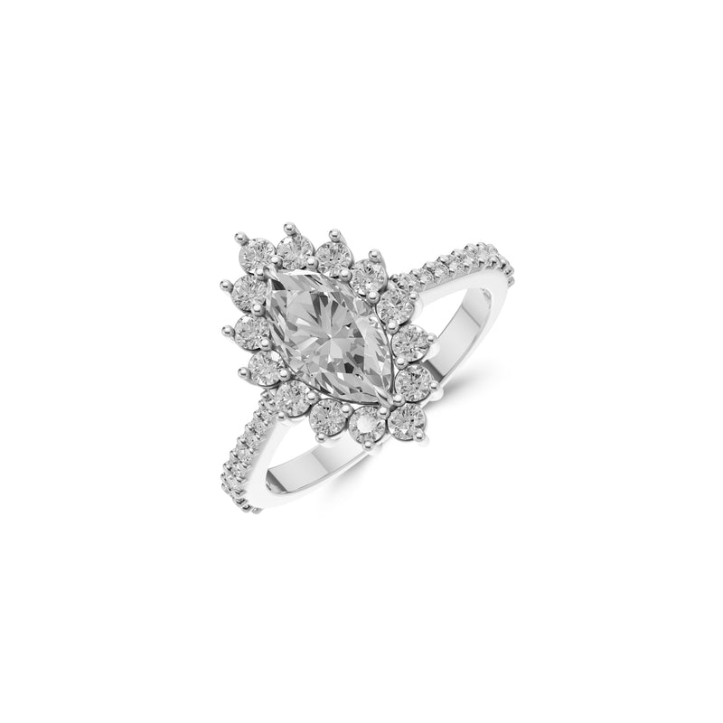 Bague de fiançailles en diamant de forme marquise Icon