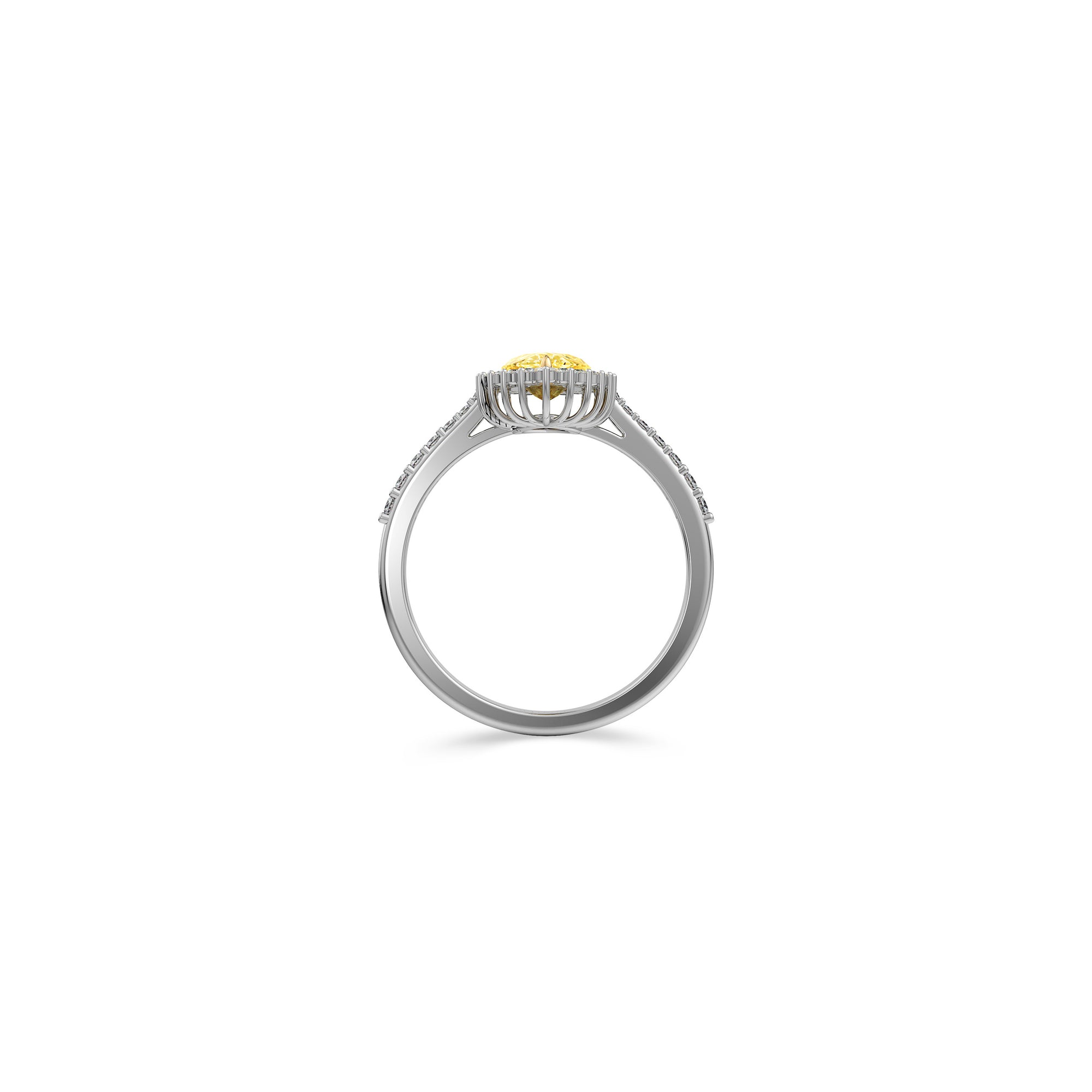 Icon Marquise Shape Yellow Diamond  Engagement Ring