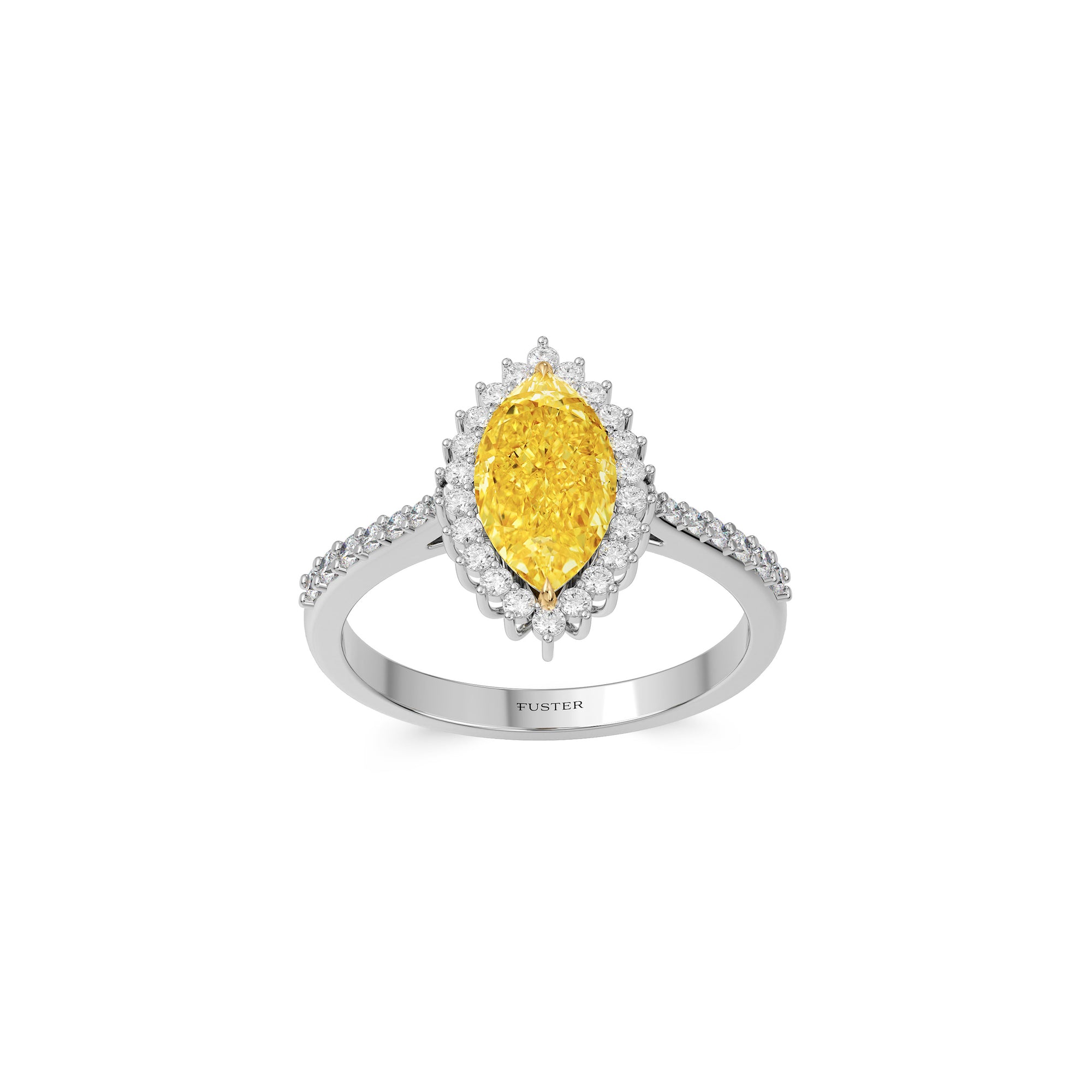 Icon Marquise Shape Yellow Diamond  Engagement Ring