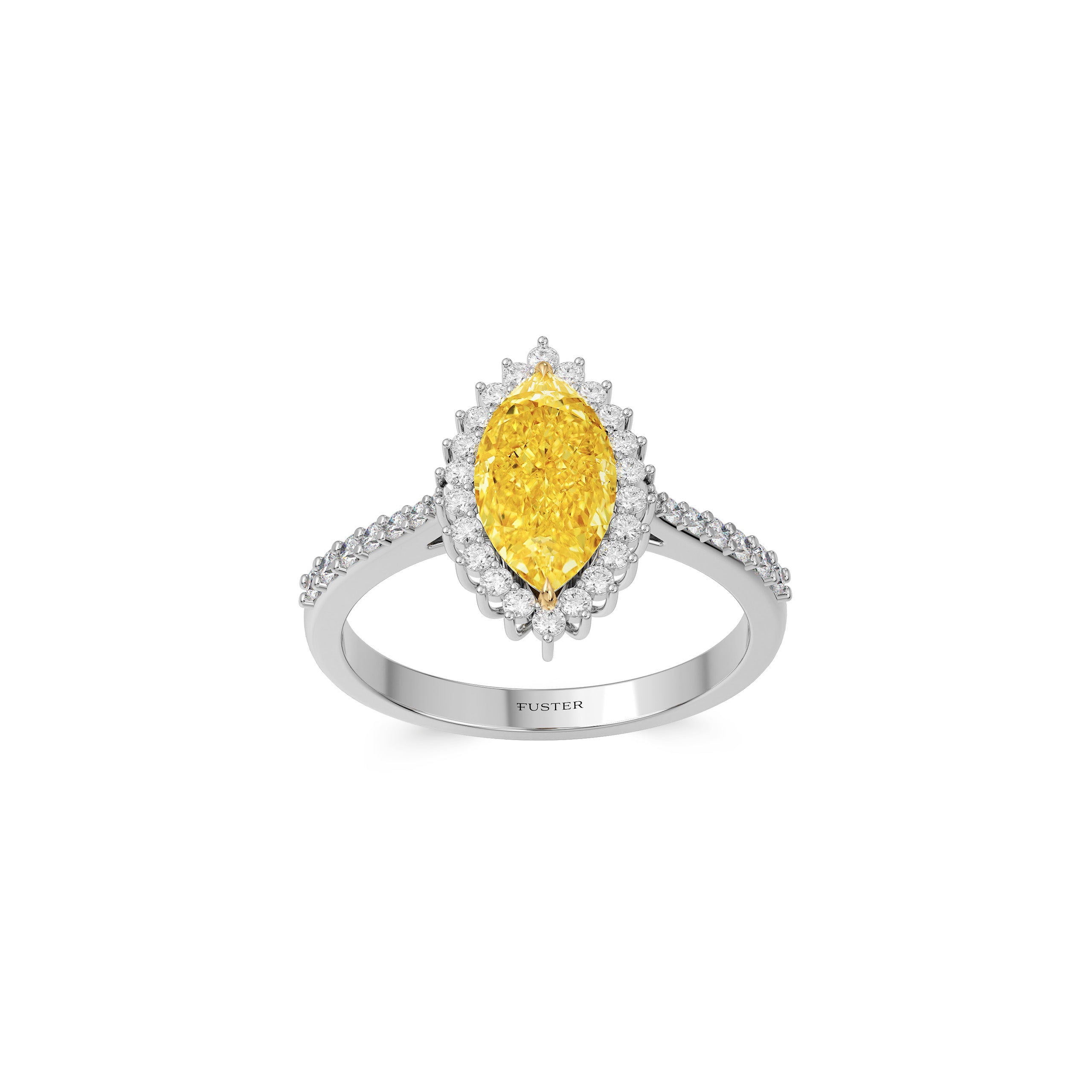 Icon Marquise Shape Yellow Diamond  Engagement Ring