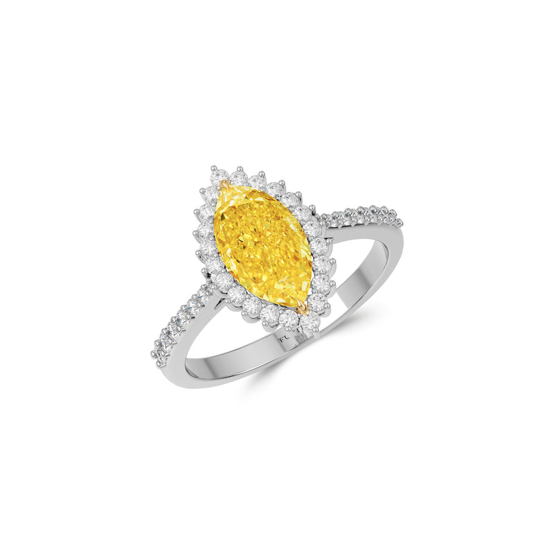 Icon Marquise Shape Yellow Diamond  Engagement Ring