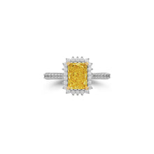Emerald Cut Yellow Diamond Engagement Ring