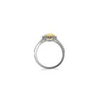 Icon Pear Shape Yellow Diamond and White Diamond Engagement Ring