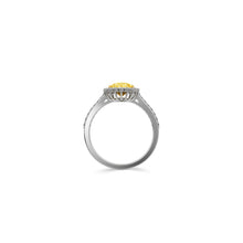 Icon Pear Shape Yellow Diamond and White Diamond Engagement Ring
