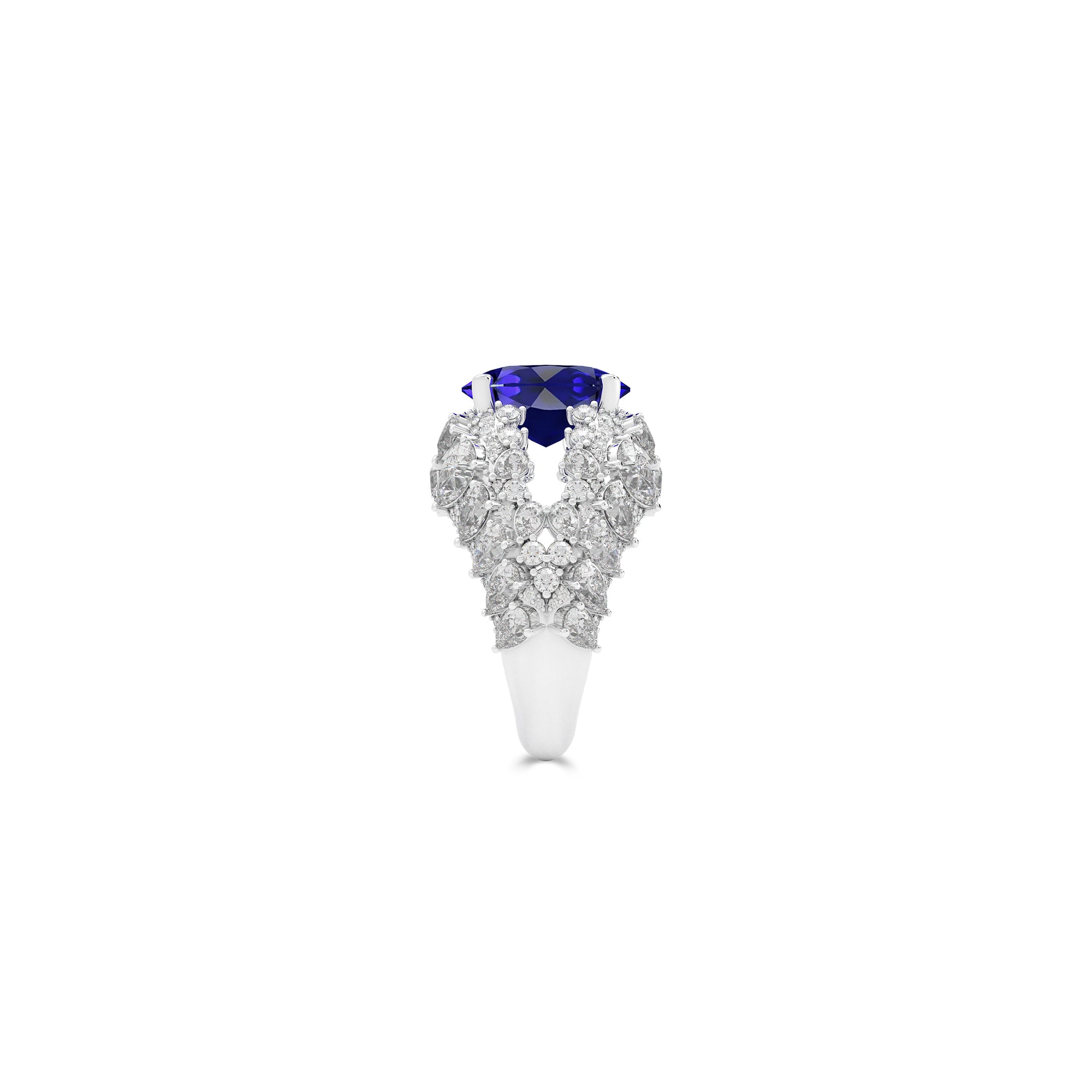 Oval Sapphire and Diamond Multi-Shape  High Jewellery Ring