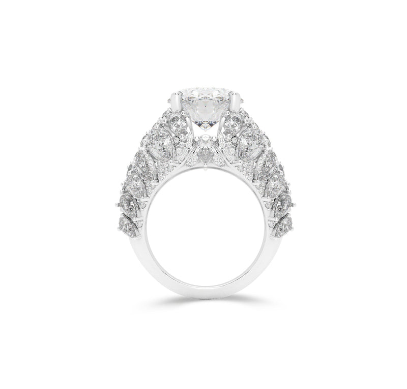 Oval Cut Diamond and Multi-Shape High Jewellery Ring