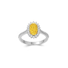 Icon Oval Shape Yellow Diamond  Engagement Ring