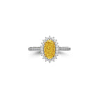 Icon Oval Shape Yellow Diamond  Engagement Ring