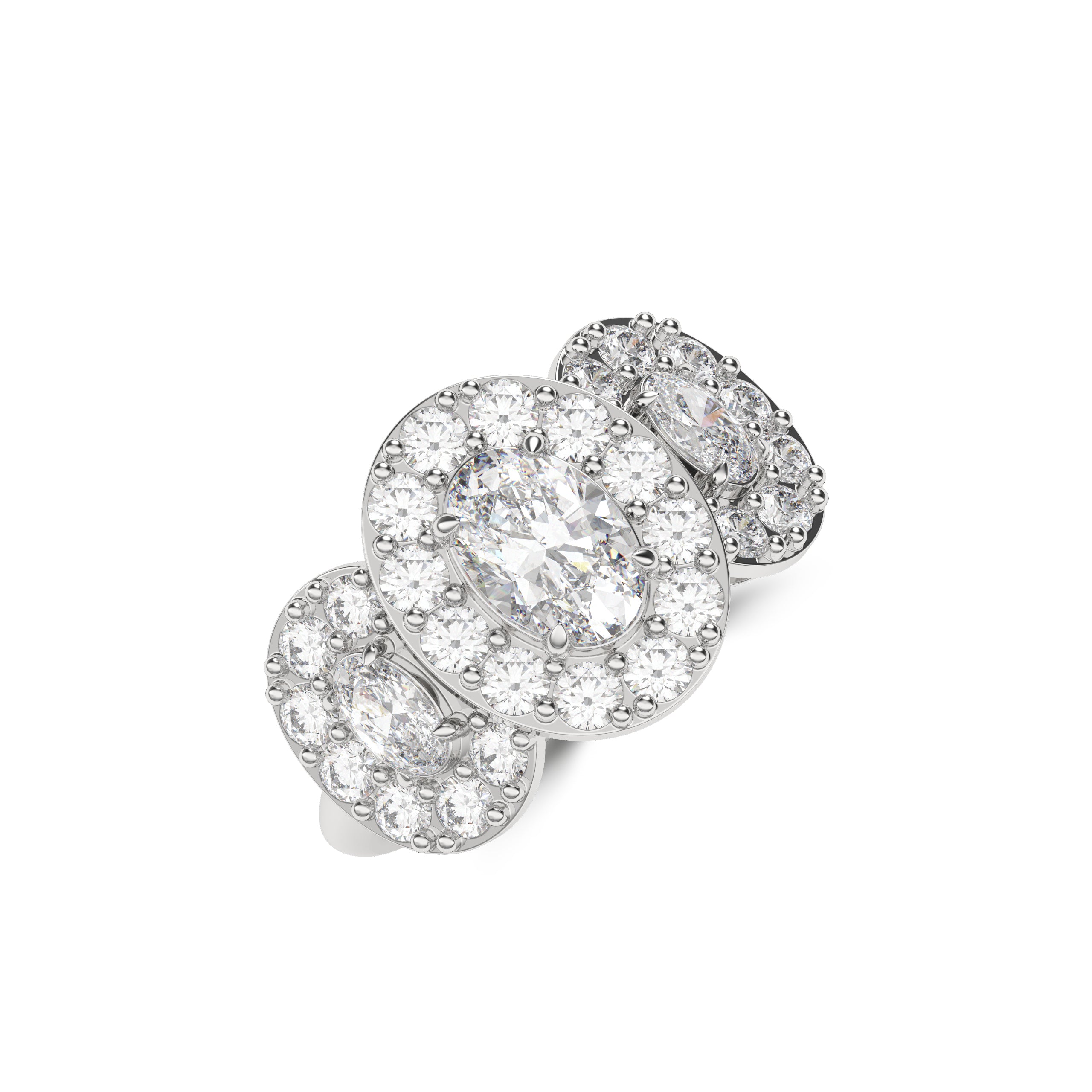 Verlobungsring mit birnenförmigem Kissenschliff-Diamant
