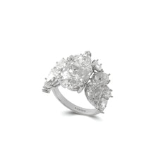 Anillo de alta joyería con diamantes Knott 