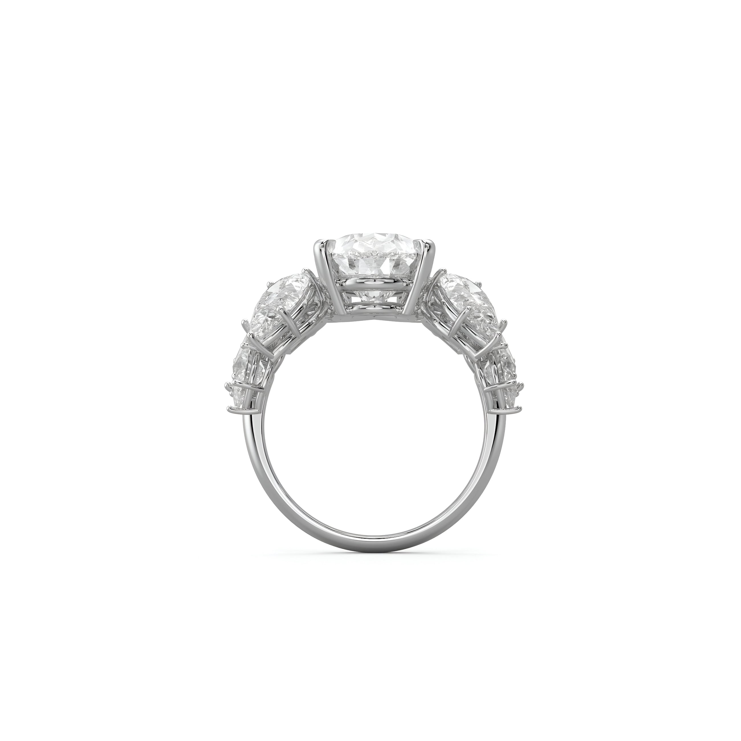 Anillo de alta joyería con diamantes Knott 