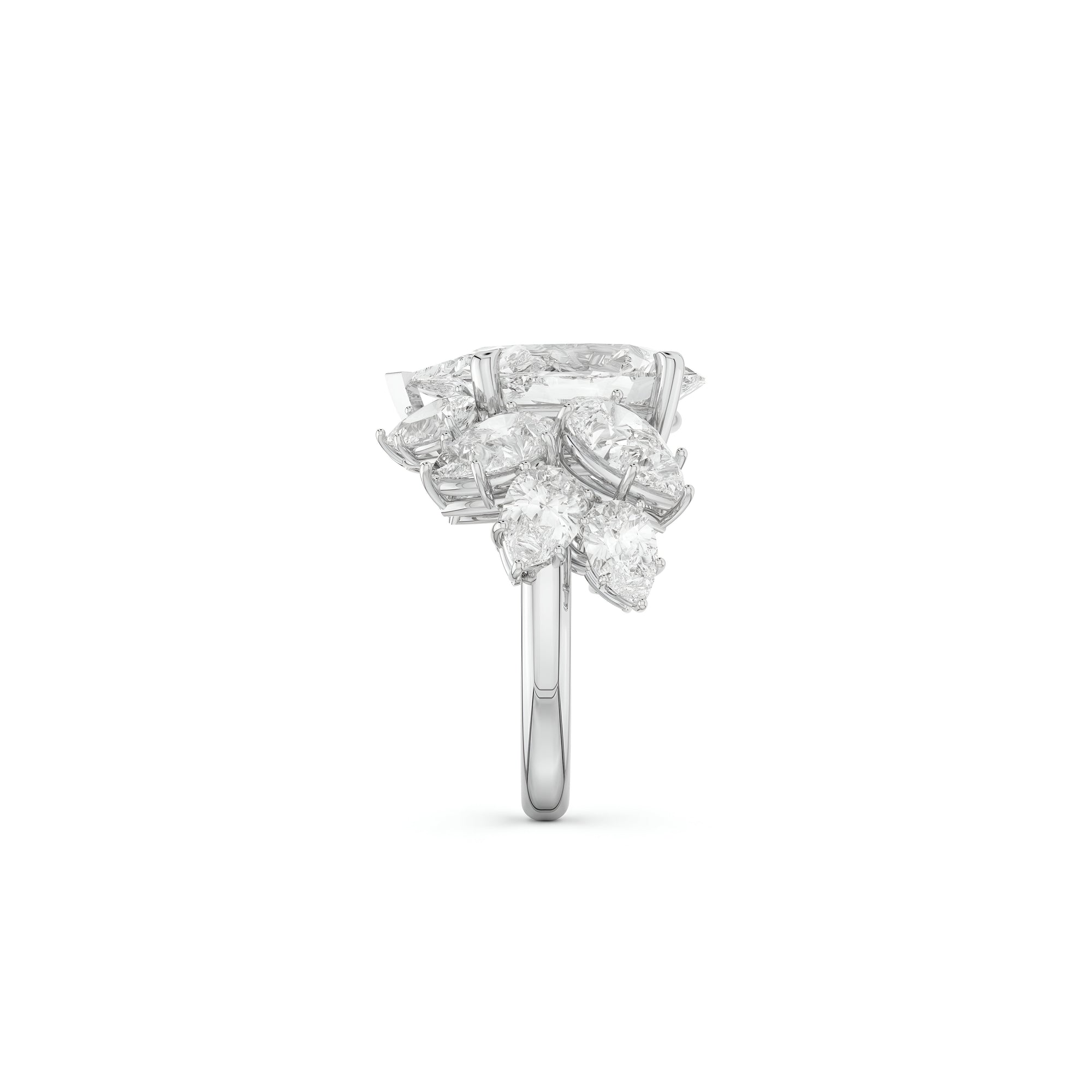 Anillo de alta joyería con diamantes Knott 