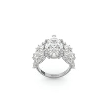 Anillo de alta joyería con diamantes Knott 