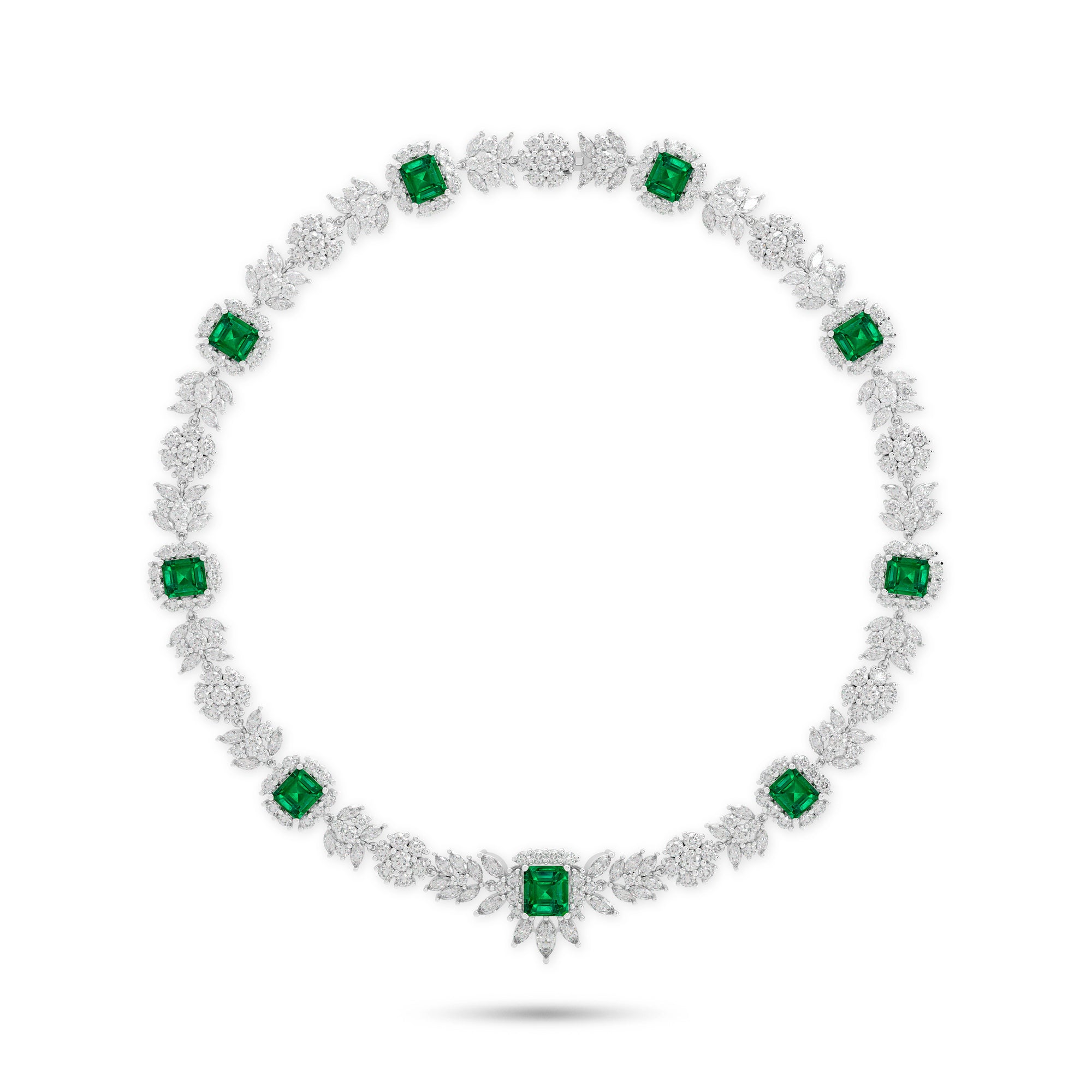 Unique Treasure Emerald and Diamond  High Jewellery Necklace